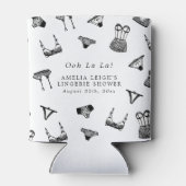 Moderne Brush Script lingerie bruids douche Blikjeskoeler (Achterkant)