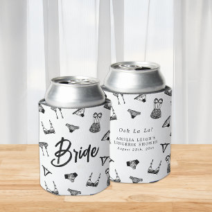 Moderne Brush Script lingerie bruids douche Blikjeskoeler