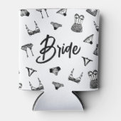 Moderne Brush Script lingerie bruidsfeest Blikjeskoeler (Voorkant)