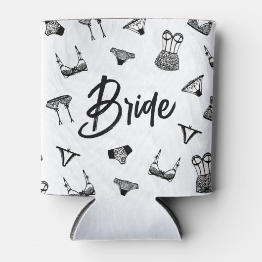 Moderne Brush Script lingerie bruidsfeest Blikjeskoeler (Voorkant)