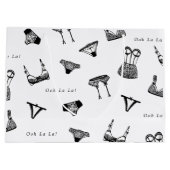 Moderne Brush Script lingerie bruidsmeisjesfeest Groot Cadeauzakje (Achterkant)