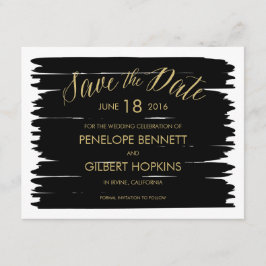 Moderne Brush Strokes bruiloft uitnodiging