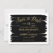 Moderne Brush Strokes bruiloft uitnodiging (Voorkant)