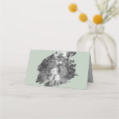 Moderne Brushstroke Fotobruiloft | Sage Green (Achterkant)