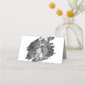 Moderne Brushstroke Fotobruiloft | Wit (Achterkant)