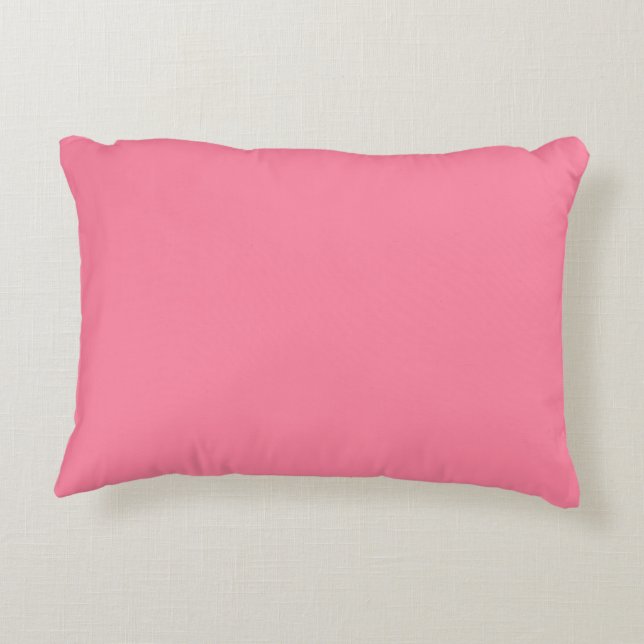 Moderne bubble roze Plain Solid Kleur Accent Kussen (Achterkant)
