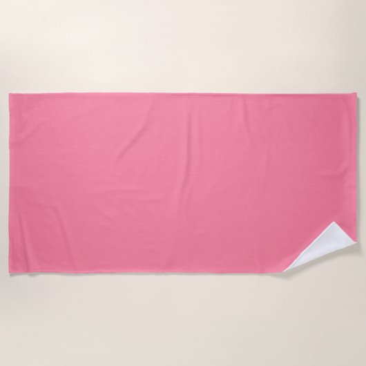 Moderne bubble roze Plain Solid Kleur Strandlaken (Voorkant)