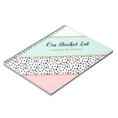 Moderne 'Bucket List Couple Keepomwille Journal' Notitieboek (Linkerzijde)