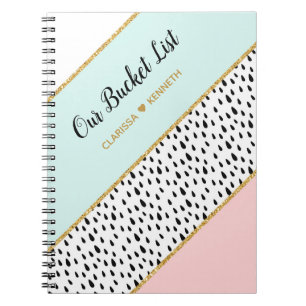 Moderne 'Bucket List Couple Keepomwille Journal' Notitieboek