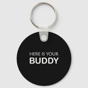 Moderne Buddy sleutelhanger – minimalistische sleu