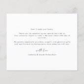 Moderne budget bruiloft foto dank u (Achterkant)