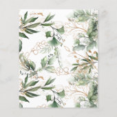 Moderne budget Gold Eucalyptus Wreath Wedding Flyer (Achterkant)