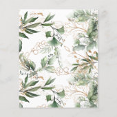 Moderne Budget Gouden Eucalyptus Krans Bruiloft Flyer (Achterkant)