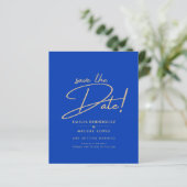 Moderne budget Royal Blue Monochrome Wedding (Staand voorkant)