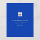 Moderne budget Royal Blue Monochrome Wedding (Achterkant)