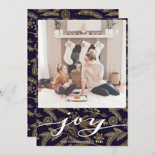 Moderne Buffalo Pset Elegant Script WERKT eenvoudi Feestdagenkaart (Voorkant / Achterkant)