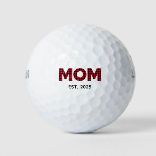 Moderne Buffel Plaid Mom Vastgestelde datum Golfballen