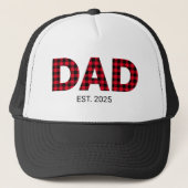Moderne Buffel Plaid Papa Vastgestelde datum Trucker Pet (Voorkant)