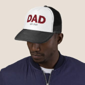 Moderne Buffel Plaid Papa Vastgestelde datum Trucker Pet (In situ)