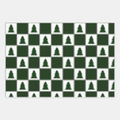 Moderne buffelkerstboomstructuur inpakpapier vel (Voorkant 2)