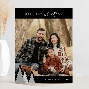 Moderne Buiten, Allerleukste Kerst Familie Foto Briefkaart