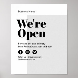 Moderne buitenzijde open voor zakelijk gebruik poster