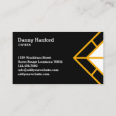 Moderne Bull Head dakbedekking constructie Logo on Visitekaartje (Achterkant)