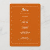 Moderne Burange Orange Wave Frame Script Menu Mari (Devant)