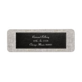 Moderne Burlap-adreslabel Etiket (Voorkant)