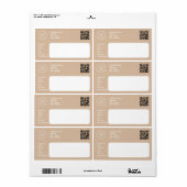Moderne Business Beige Bedrijf verzending Etiket (Full Sheet)