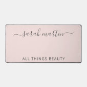 Moderne Business Blush Roze Elegant Bureaumat (Voorkant)