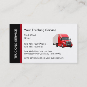 Moderne Business Card-sjabloon voor Trucking Servi Visitekaartje