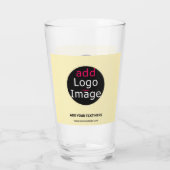 Moderne Business Chic Voeg Logo Vanilla toe Glas (Achterkant)