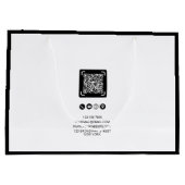 Moderne Business Custom Logo | Minimalist QR-code Groot Cadeauzakje (Achterkant)