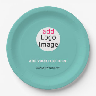 Moderne Business Custom Logo, vers mint Green Papieren Bordje
