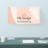 Moderne Business Feminine Blush Pink Custom Logo Spandoek (Beurs)