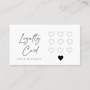 Moderne business hart 10-object Loyalty-kaart Klantenkaartje