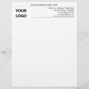 Moderne Business Letterhead met adres voor Logo na Briefhoofd
