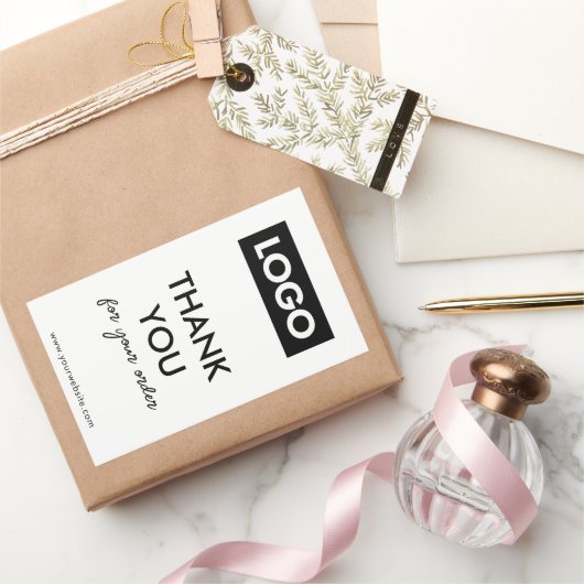 Moderne Business Logo Box Seal Sticker (Geschenken)