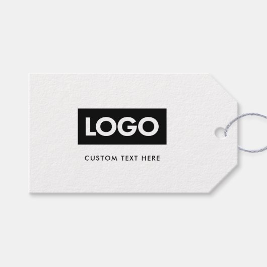 Moderne Business Logo Label Clothing Hang Label Cadeaulabel (Voorkant (Horizontaal))
