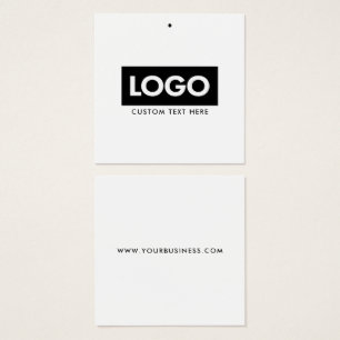 Moderne Business Logo Label Clothing Hang Label Vierkante Visitekaartjes