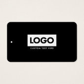 Moderne Business Logo Label Clothing Hang Label Visitekaartje (Voorkant)