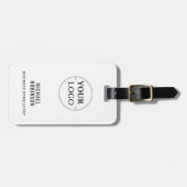 Moderne Business Logo QR Code Branded Bagagelabel (Voorkant horizontaal)