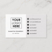 Moderne Business Logo Social Media Iconen QR Code Visitekaartje (Voorkant)