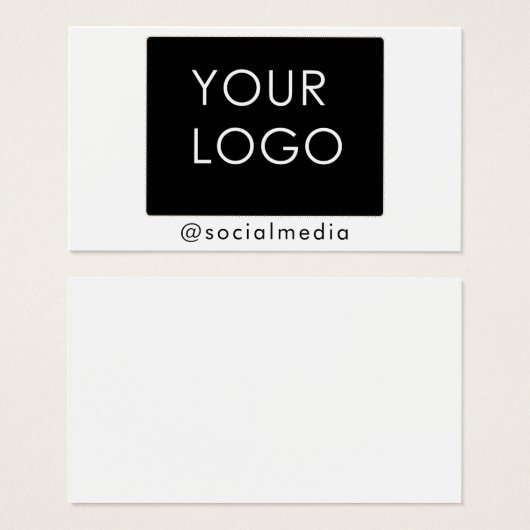 Moderne Business Logo Social Media Plain Visitekaartje (Voorkant /achterkant)