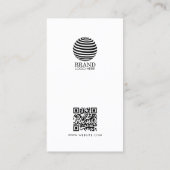 Moderne Business Logo Social Media QR-code Visitekaartje (Achterkant)