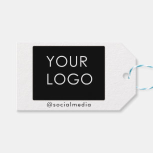 Moderne Business Logo Social Media White Cadeaulabel
