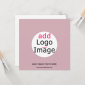 Moderne Business Professional Chique Roze Custom Kaart (Voorkant / Achterkant in situ)