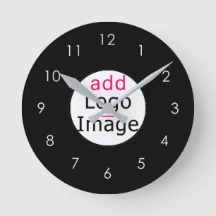 Moderne Business Promo Custom Black Ronde Klok