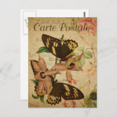 Moderne  Butterflies collage Briefkaart (Voorkant / Achterkant)